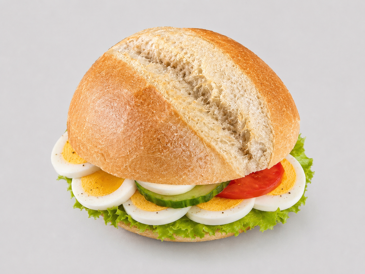 Belegtes Brötchen mit Schnick Schnack