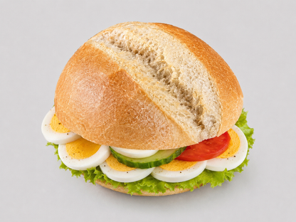 Belegtes Brötchen mit Schnick Schnack