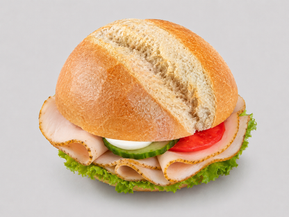 Belegtes Brötchen mit Schnick Schnack