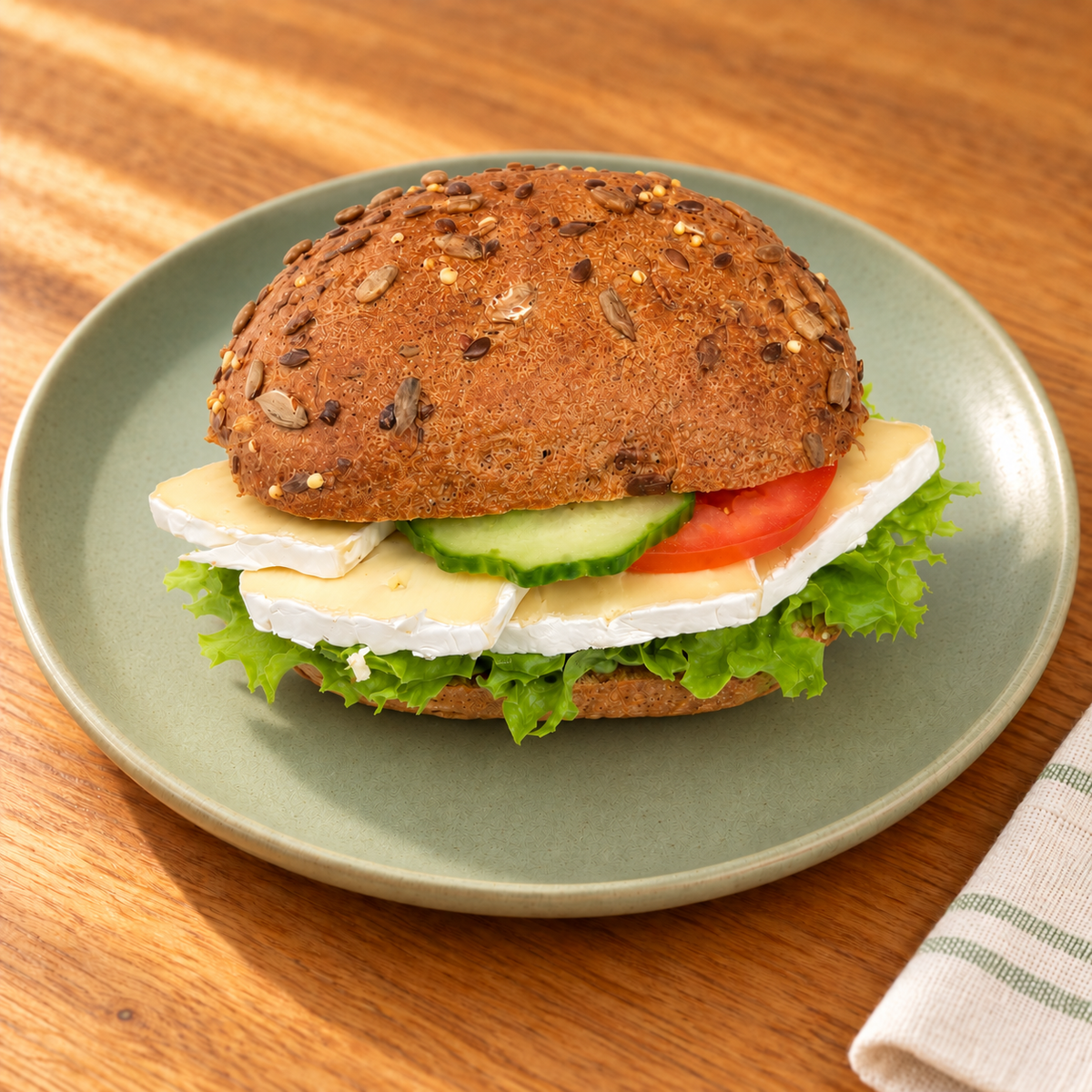 Tismes · belegtes-mehrkorn-mit-schnick-schnack · Camembert