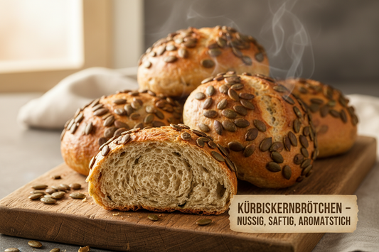 Kürbiskernbrötchen – nussig, saftig, aromatisch Bilder und Preis fehlen