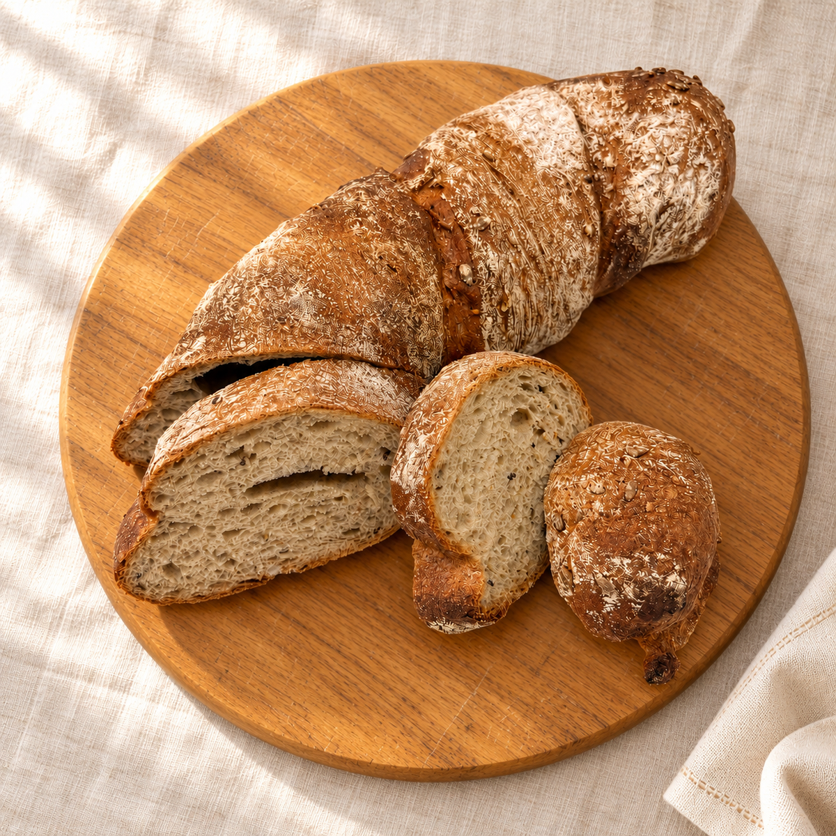 Bergwurzelbrot mit schweizer Ruchmehl – Tismes Produktaufnahme, Ansicht 1